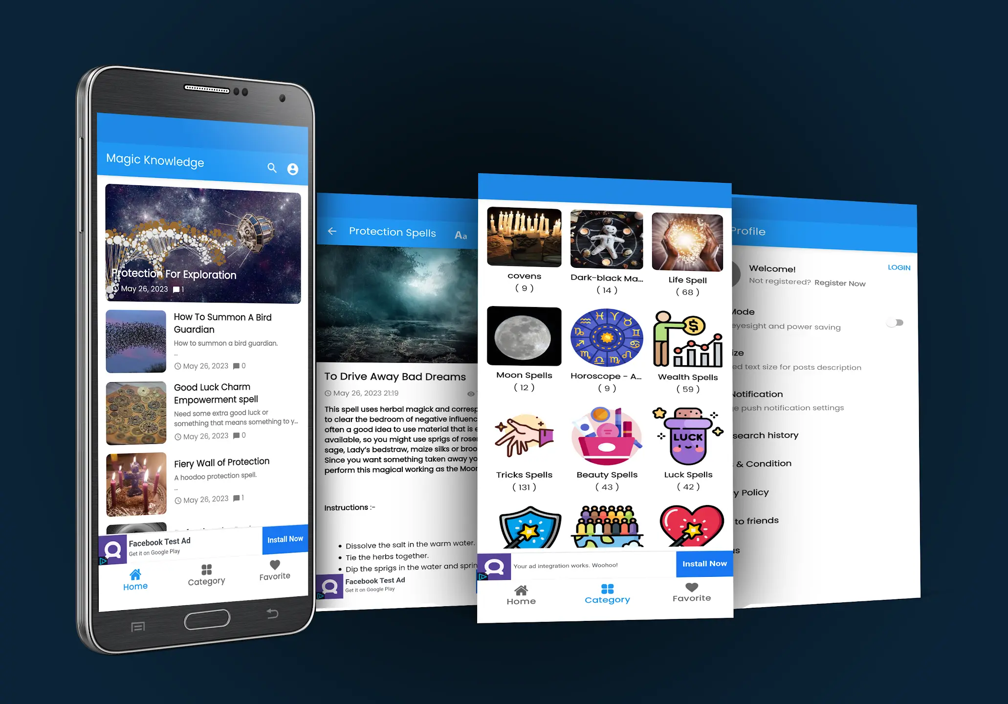 Spell Book Mobile App